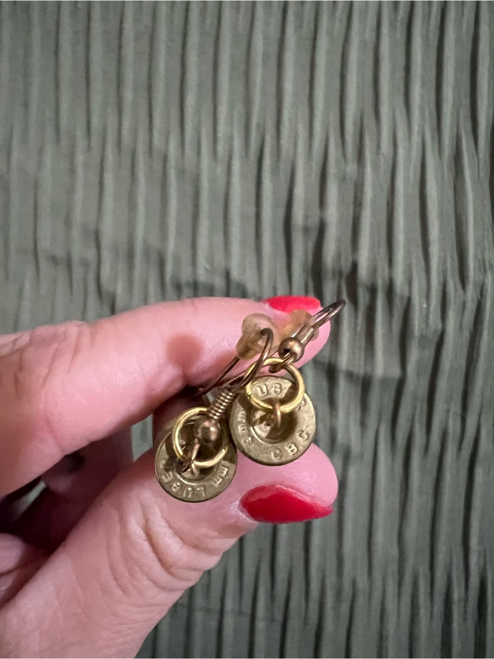 Porcupine quills in bullet casing earrings - Picture 4 of 4